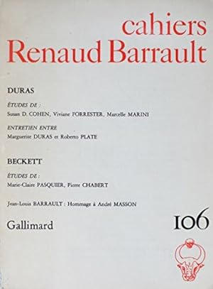 Image du vendeur pour Cahiers Renaud Barrault n 106 : Duras / Beckett mis en vente par Dmons et Merveilles
