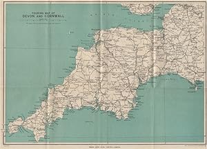 Touring map of Devon and Cornwall