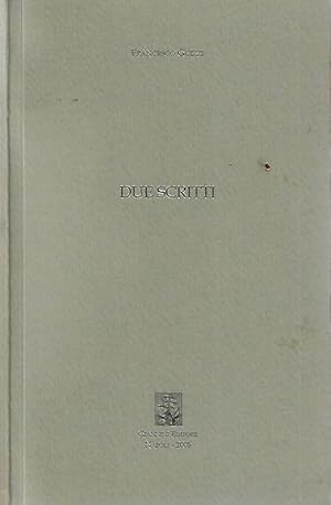 Seller image for Due scritti for sale by Biblioteca di Babele