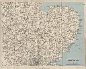 Motorists map of East Anglia