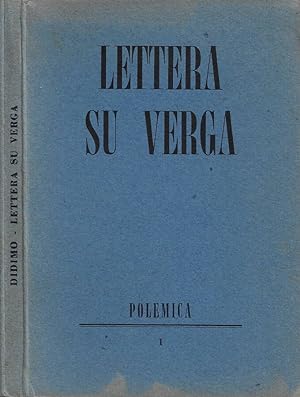Bild des Verkufers fr Lettera su Verga al prof. Luigi Russo ovvero Dell'inverecondia zum Verkauf von Biblioteca di Babele