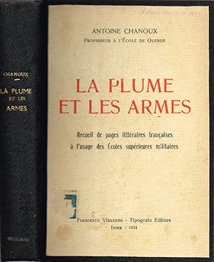 Seller image for La plume et les armes Recueil de pages littraires francaises  l'usage del Edoles suprieures militaires for sale by Biblioteca di Babele