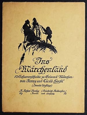 Ins Märchenland. 12 Scherenschnitte zu Grimm's Märchen von Fanny und Cecile Hensel.