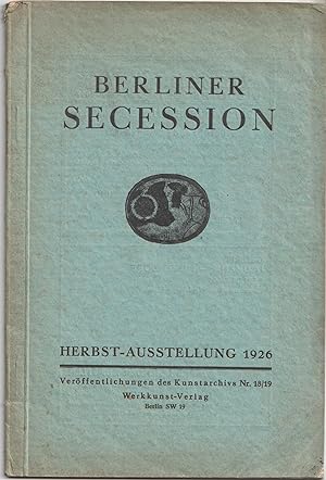 - Herbst-Ausstellung der Berliner Secession 1926. Gustav Eugen Diehl (Hrsg.).