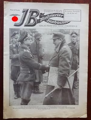 Imagen del vendedor de Illustrierter Beobachter. 19. Jahrgang, Folge 48. 30. November 1944. Titel: Der Reichsmarschall bei seinem Fallschirmjger-Panzerkorps. a la venta por Antiquariat Ralf Rindle