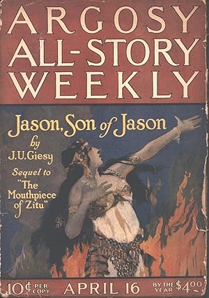 Image du vendeur pour Argosy All-Story Weekly 1921 April 16. Jason, Son of Jason Cover and Story mis en vente par Fantasy Illustrated