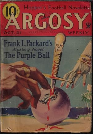 Imagen del vendedor de ARGOSY Weekly: October, Oct. 21, 1933 ("The Purple Ball"; "Sons of Gun Fighters") a la venta por Books from the Crypt