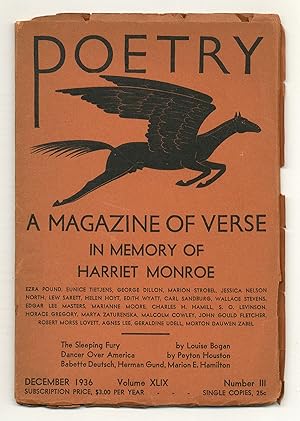 Seller image for Poetry: A Magazine of Verse. Volume XLIX, Number III, December 1936 for sale by Between the Covers-Rare Books, Inc. ABAA