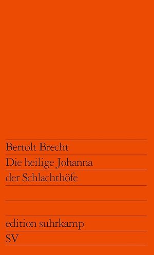 Bild des Verkufers fr Die heilige Johanna der Schlachthfe Bertolt Brecht zum Verkauf von Antiquariat Buchhandel Daniel Viertel