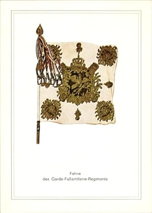 Ansichtskarte / Postkarte Fahne Garde Fußartillerie Regiment, Garnison Spandau