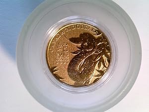 Münze, Canada, 20 Dollars 2013, Schlange, Feinsilber 999/1000 vergoldet, ca. 26 mm, prägefrisch