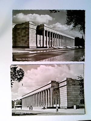 München, Haus der Kunst, versch. Ansichten, 2 AK, 1x gelaufen 1969, 1x ungelaufen, Konvolut