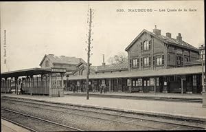 Ansichtskarte / Postkarte Maubeuge Nord, Bahnhof, Gleisseite, Bahnsteige