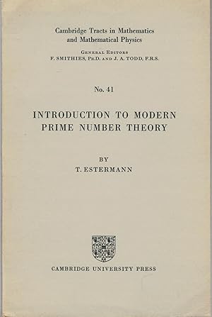 Imagen del vendedor de Introduction to Modern Prime Number Theory a la venta por Antiquariat Hans Wger