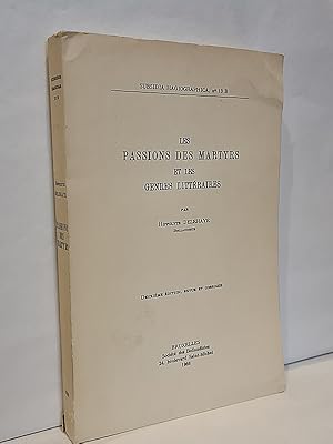 Imagen del vendedor de Les Passions des martyrs et les genres littraires. Deuxime dition revue et corrige. Coll.  Subsidia Hagiographica , 13 B a la venta por Librairie Pierre BRUNET