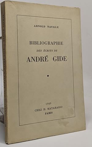 Seller image for Bibliographie des crits de Andr Gide for sale by crealivres