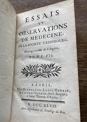 Essais et observations de medecine de la Societé d'Edinbourg Tome VII