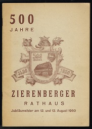 500 Jahre Zierenberger Rathaus: Jubiläumsfeier am 12. und 13. August 1950. -