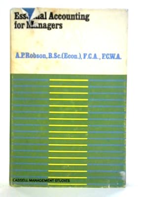 Imagen del vendedor de Essential Accounting for Managers a la venta por World of Rare Books