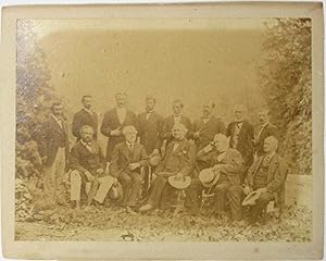 PHOTOGRAPH OF ROBERT E. LEE, HIS GENERALS-IN-ARMS, AND PHILANTHROPISTS AT GREENBRIER, WEST VIRGIN...