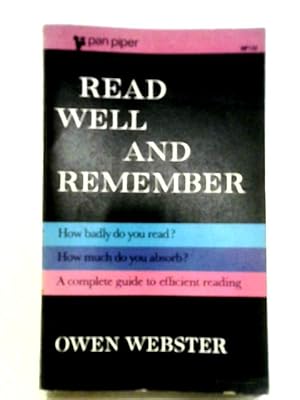 Seller image for Read Well and Remember. Unabridged. for sale by World of Rare Books