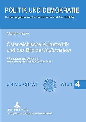 Seller image for sterreichische Kulturpolitik und das Bild der Kulturnation for sale by moluna