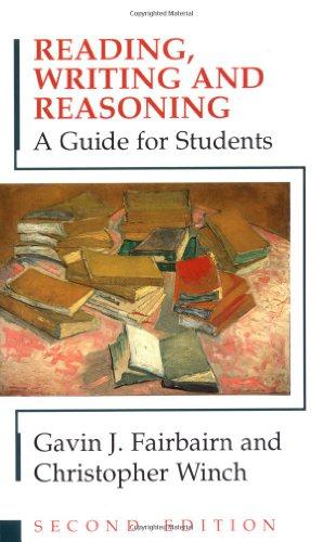 Bild des Verkufers fr Reading, Writing and Reasoning: A Guide for Students zum Verkauf von WeBuyBooks