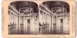 Stereo-Fotografie Strohmeyer, Wyman, New York, Ansicht Christiania, der grosse Ball Saal im Palast