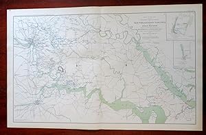 Southeastern Virginia Richmond Petersburg James River 1895 Civil War map