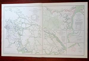 Army of the Potomac White House Williamsburg 1895 Civil War historical map