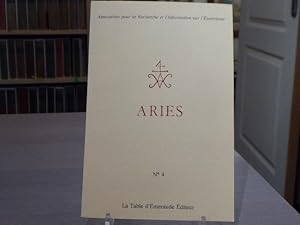 Immagine del venditore per ARIES - Association pour la Recherche et l'Information sur l'sotrisme - N4. venduto da Tir  Part