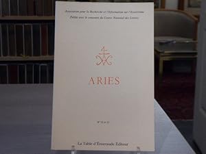 Bild des Verkufers fr ARIES - Association pour la Recherche et l'Information sur l'sotrisme - N12 et N13 ( numro double ). zum Verkauf von Tir  Part