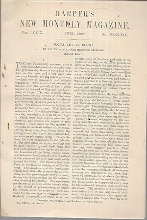 Seller image for Social Life in Russia -- Second Paper (Harper's New Monthly Magazine LXXIX [79] 1889) for sale by Bookfeathers, LLC