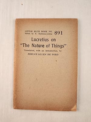 Bild des Verkufers fr Lucretius on "The Nature of Things": Little Blue Book No. 891 zum Verkauf von WellRead Books A.B.A.A.