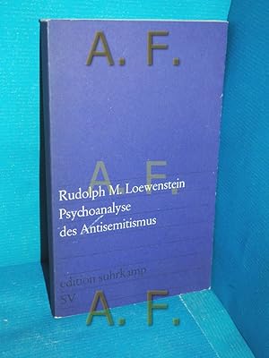 Imagen del vendedor de Psychoanalyse des Antisemitismus. [Aus d. Franz. bers. von Lothar Baier] / edition suhrkamp , 241, Teil von: Anne-Frank-Shoah-Bibliothek a la venta por Antiquarische Fundgrube e.U.