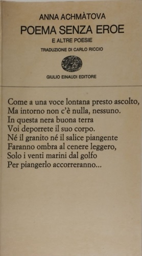 Seller image for Poema senza eroe e altre poesie. for sale by FIRENZELIBRI SRL