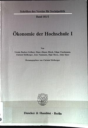 Seller image for Zum Verhltnis von Forschung und Lehre in sozialwiss. Fachbereichen - in: konomie der Hochschule 1. Schriften des Vereins fr Socialpolitik; Band 181/1. for sale by books4less (Versandantiquariat Petra Gros GmbH & Co. KG)