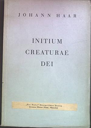 Bild des Verkufers fr Initium creaturae Dei : Eine Unters. ber Luthers Begriff d. "neuen Creatur" im Zusammenhang mit s. Verstndnis v. Jakobus 1, 18 u. mit s. "Zeit"-Denken. zum Verkauf von books4less (Versandantiquariat Petra Gros GmbH & Co. KG)