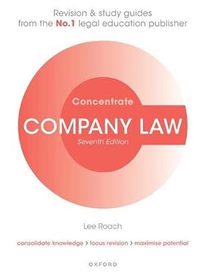 Bild des Verkufers fr Company Law Concentrate : Law Revision and Study Guide zum Verkauf von AHA-BUCH GmbH