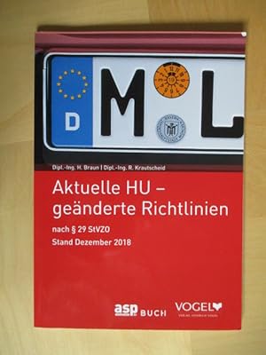 Bild des Verkufers fr Aktuelle HU-genderte Richtlinien nach  29 StVZO Stand Dezember 2018 zum Verkauf von Brcke Schleswig-Holstein gGmbH