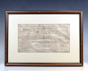 Bild des Verkufers fr Thomas Jefferson and James Madison Signed Land Grant. zum Verkauf von Raptis Rare Books