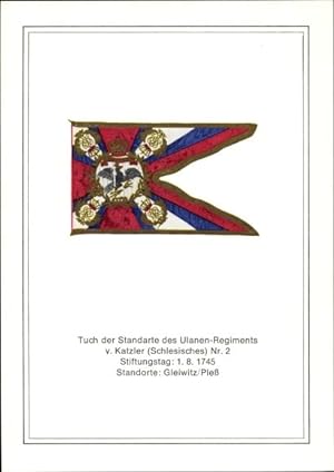Ansichtskarte / Postkarte Standarte Ulanen Regiment v. Katzler, Schlesisches Nr. 2