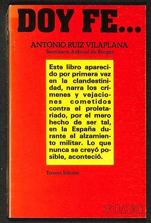 Seller image for Doy fe. for sale by Els llibres de la Vallrovira