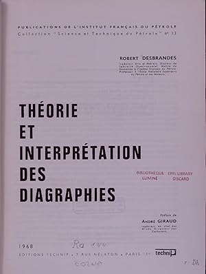 Image du vendeur pour Theorie et Interpretation des Diagraphies. mis en vente par Antiquariat Bookfarm