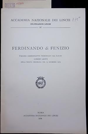 Immagine del venditore per FERDINANDO di FENIZIO. 97 venduto da Antiquariat Bookfarm