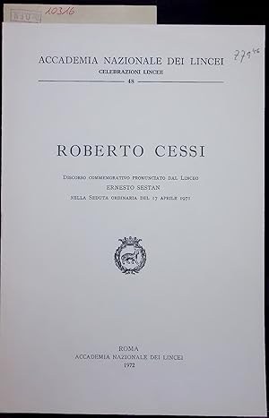 Bild des Verkufers fr ROBERTO CESSI. 48 zum Verkauf von Antiquariat Bookfarm