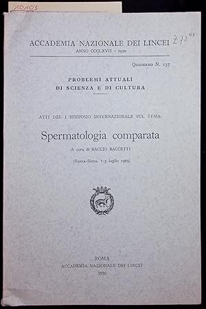 Immagine del venditore per Spermatologia comparata. Quaderno N. 137 venduto da Antiquariat Bookfarm