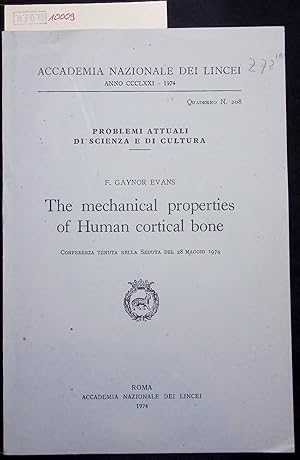 Seller image for The mechanical properties of Human cortical bone. Quaderno N. 208 for sale by Antiquariat Bookfarm