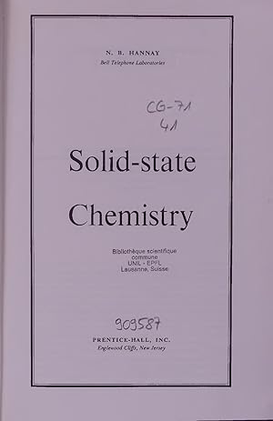 Image du vendeur pour Solid-state Chemistry. mis en vente par Antiquariat Bookfarm