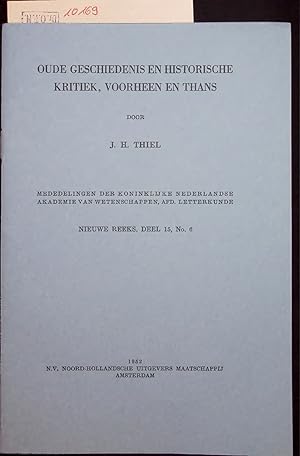 Bild des Verkufers fr OUDE GESCHIEDENIS EN HISTORISCHE KRITIEK, VOORHEEN EN THANS. NIEUWE REEKS, DEEL 15, No. 6 zum Verkauf von Antiquariat Bookfarm